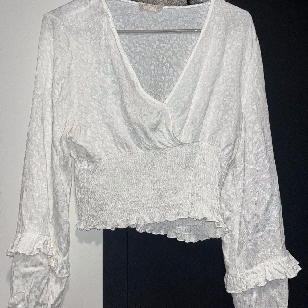White Long Sleeve Top